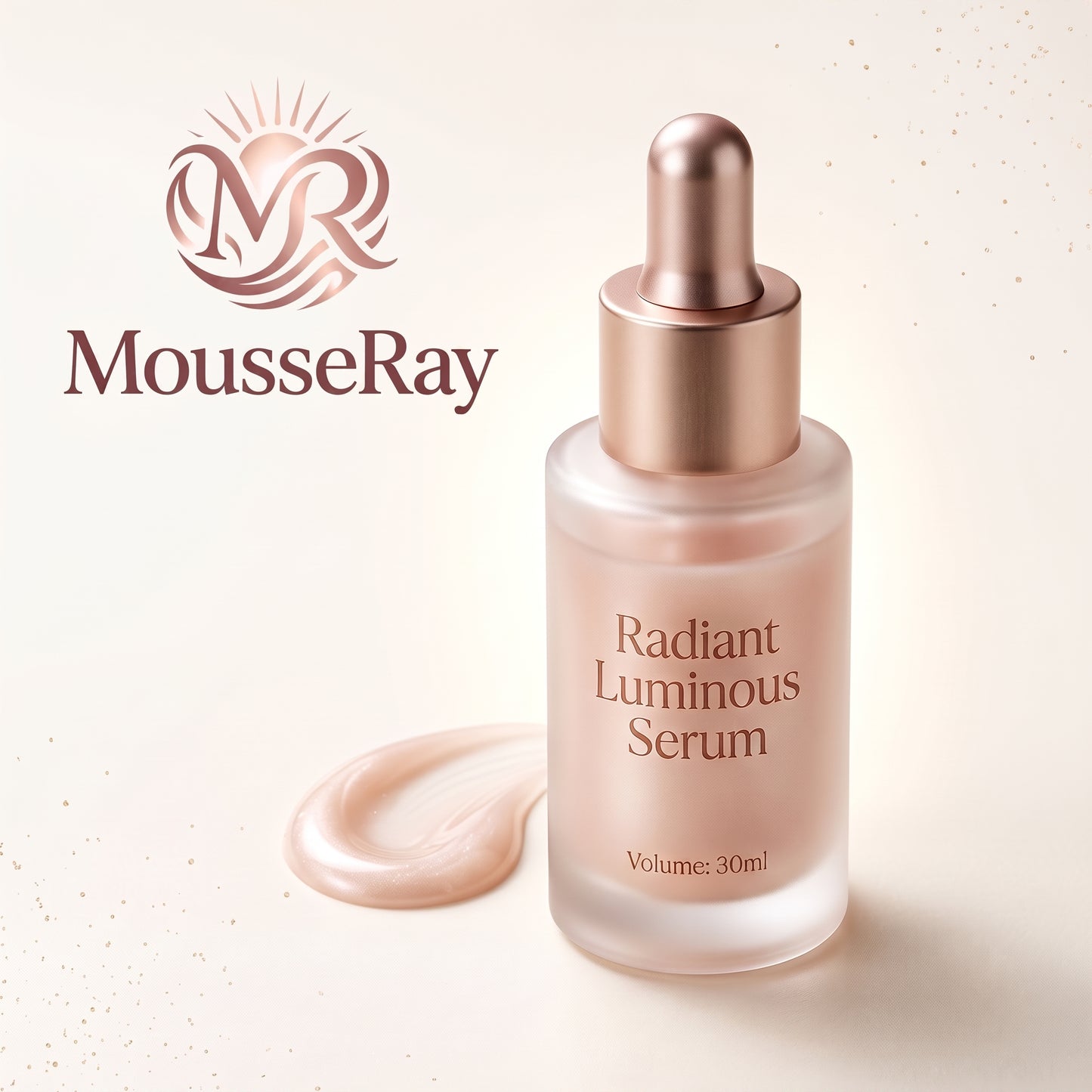 MousseRay Radiant Luminous Serum – Pearlescent Hydrating Facial Serum for Soft, Smooth and Naturally Glowing Skin, 30 ml