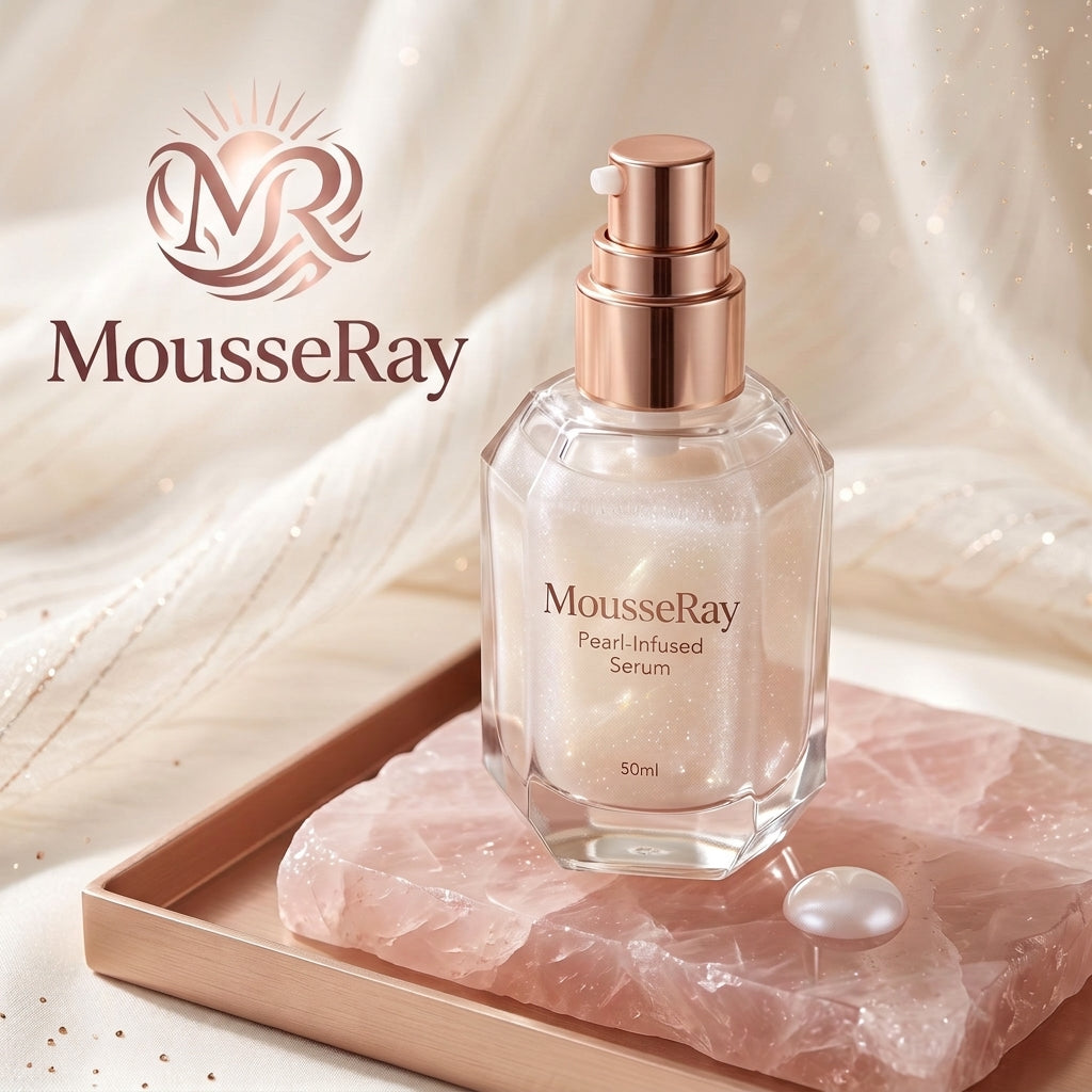MousseRay Pearl-Infused Serum – Illuminating Facial Essence for Hydration, Smoothness and Soft-Focus Radiance, 50 ml