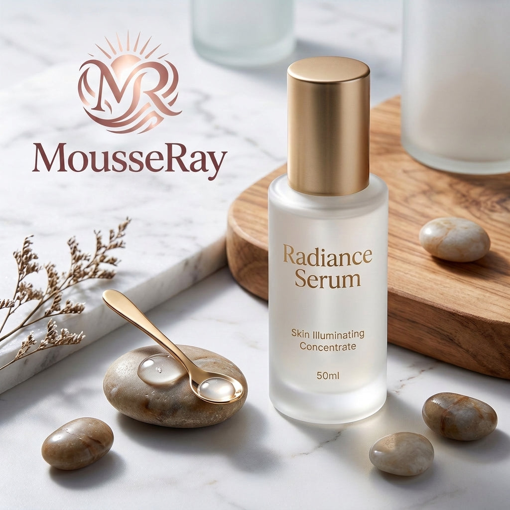 MousseRay Radiance Serum Skin Illuminating Concentrate – Lightweight Brightening and Hydrating Facial Essence, 50 ml