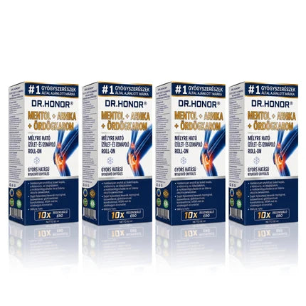 💥💥DR.HONOR® Mentol · Árnika · Ördögkarom 10 az 1-ben Ízület- és Izomápoló Roll-On | Köszvény, Ízületi Merevség, Duzzanat és Izomfájdalom Esetén | Gyorsan Felszívódó, Nem Zsíros